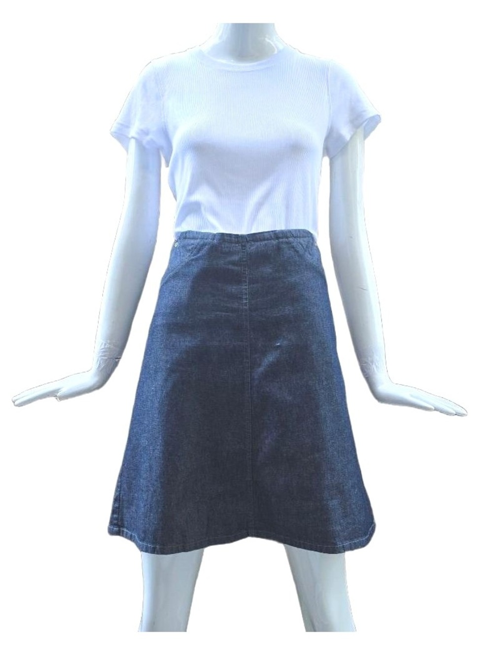 Oona Vancouver Indie Label Utility Denim Skirt -Size Med.